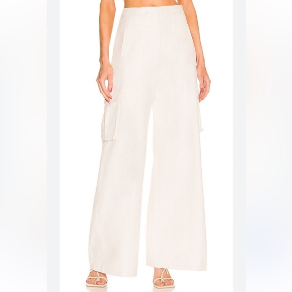 Ronny Kobo Bernee Cargo Wide Leg Pant in Stone Size S NWT - Picture 3 of 10